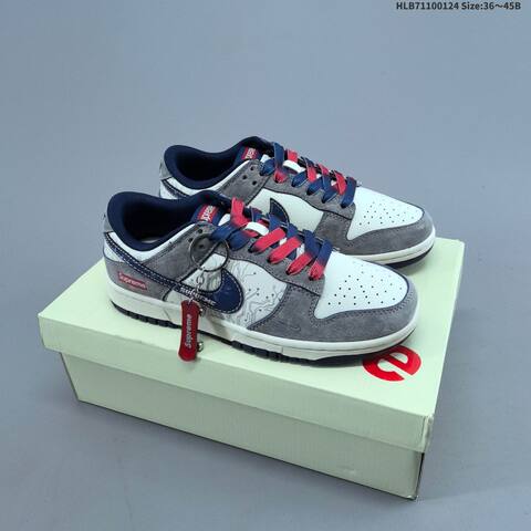 Nike Dunk SB Low Louis Vuitton Custom Off White Dark Green Grey EU 36-45 Skate Shoe - Unisex (BS-61779)