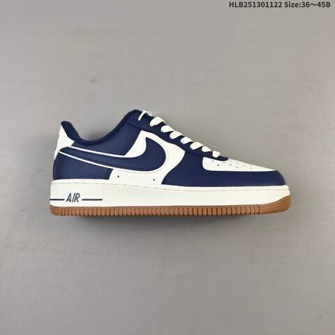 Nike Air Force 1 07 Sail Navy Burgundy Gum EU 36-45 Sneaker - Unisex (BS-63246)