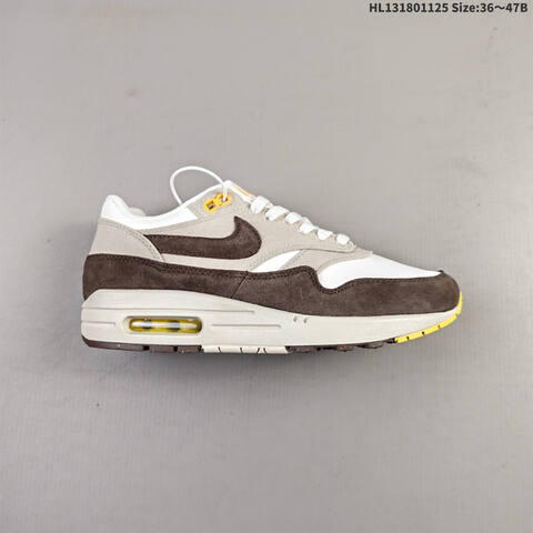 Nike Air Max 1 White Beige Brown Yellow EU 36-47 Sneaker - Unisex (BS-63089)