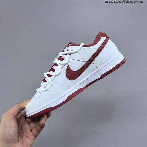 Nike Dunk Low White Dark Red EU 36-46 Skate Shoe - Unisex (BS-61145)