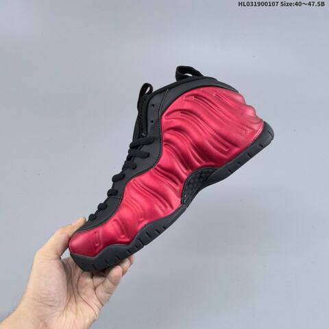 Nike Air Foamposite One Black Red EU 40-47 5 Basketball Shoe - Men's (BS-62171)