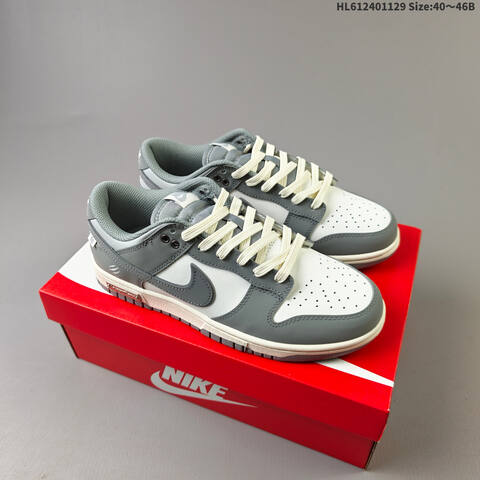 Nike Dunk Low Retro DIY Off White Light Grey Dark Grey EU 40-46 Skate Shoe - Men's (BS-62972)