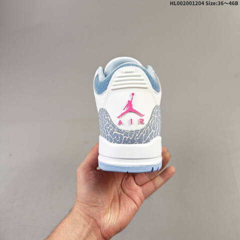 Air Jordan 3 Retro White And Cobalt Bliss AIR JORDAN 3 Aj3 Lifestyle (BS-67531)