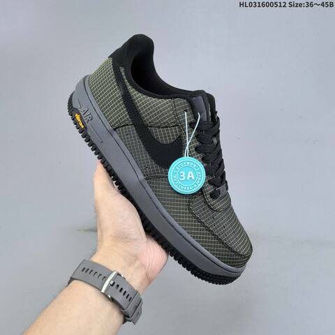 Nike Air Force 1 07 Black Grey Yellow EU 36-45 Sneaker - Unisex (BS-60382)