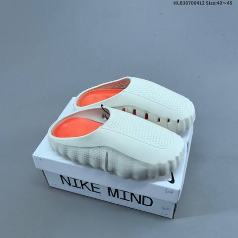 Nike 001 HQ4307 Black White Grey Orange EU 40-45 Slides - Men's (BS-60804)