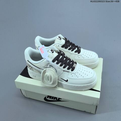 Nike Air Force 1 07 LV8 CS5288-082 Off White Black EU 36-45 Sneaker - Unisex (BS-61160)