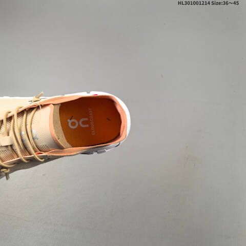 On Cloud 6 Coast Beige Peach White Black EU 36-45 Running Shoe Running Sneakers - Unisex (BS-69745)