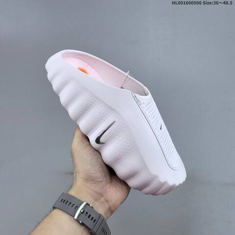 Nike Swoosh Lo White Black Pink EU 36-48 5 Slides - Unisex (BS-60491)