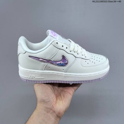 Nike Air Force 1 Low Off White Pink Purple White EU 36-40 Sneaker - Unisex (BS-61306)