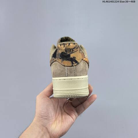 Nike Air Force 1 07 Khaki Beige Brown Black EU 36-46 Sneaker - Unisex (BS-62492)