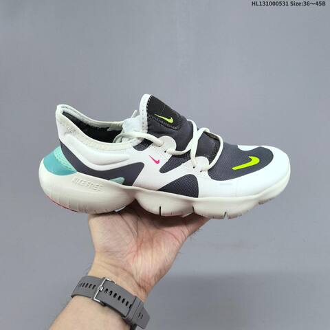 Nike Free RN 5 0 Black White Grey Orange EU 36-45 Running Shoe - Unisex (BS-60050)