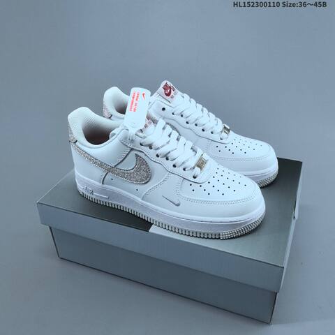 Nike Air Force 1 Low 07 White Silver Red EU 36-45 Sneaker - Unisex (BS-62077)