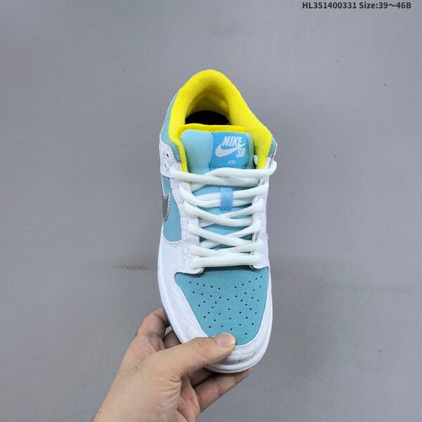 Nike SB Dunk Low Pro FTC white light blue silver yellow EU 39-46 skate shoe