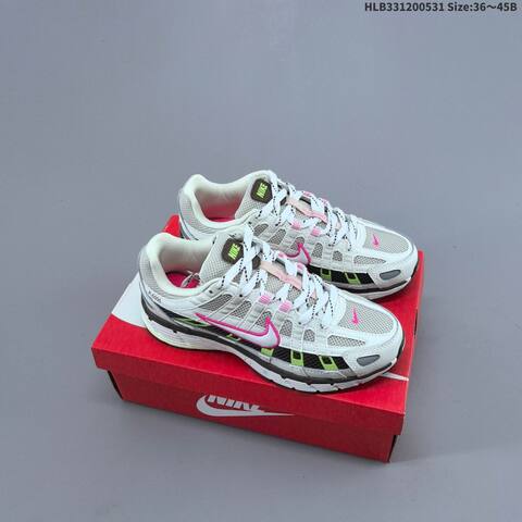 Nike P-6000 White Light Blue Light Yellow Peach EU 36-45 Running Shoe - Unisex (BS-60053)