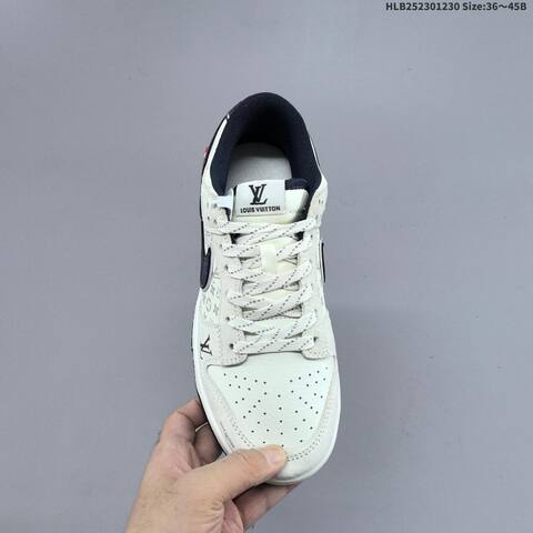 Nike SB Dunk Low Beige Dark Navy White EU 36-45 Skate Shoe - Unisex (BS-62312)