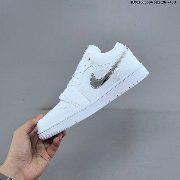 Jordan Air Jordan 1 Low white / metallic silver 36~46B casual