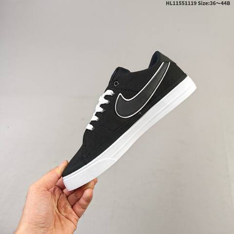 Nike Court Legacy Black White Blue EU 36-44 Skate Shoe - Unisex (BS-63437)