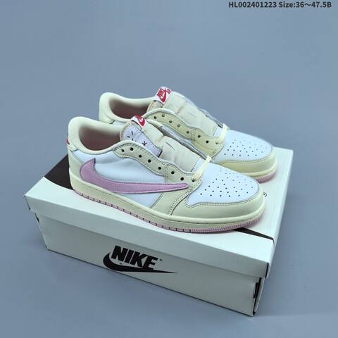 Travis Scott x Air Jordan 1 Low Velvet Brown AIR JORDAN 1 Aj1 Lifestyle (BS-67310)