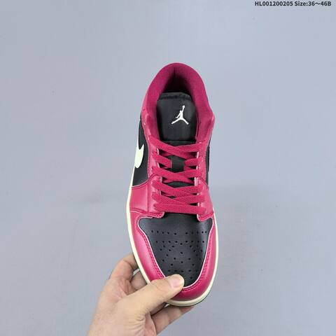 Air Jordan 1 Low Bred Black AIR JORDAN 1 Aj1 Lifestyle (BS-66691)