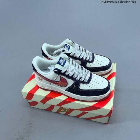 Nike Air Force 1 07 LV8 JJ2508 Sail Navy Red White Black EU 36-45 Sneaker - Unisex (BS-60273)