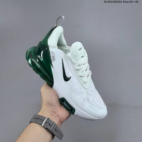 Nike Air Max 270 Flyknit White Dark Green Black Blue EU 36-45 Running Shoe - Unisex (BS-60555)