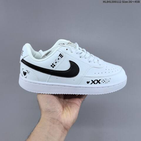 Nike Court Vision Low White Black EU 36-45 Skate Shoe - Unisex (BS-62043)