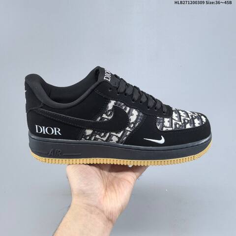 Nike Air Force 1 07 Low Black Off White Dark Gray Red EU 36 45 Sneaker EU 36-45 - Unisex (BS-61414)