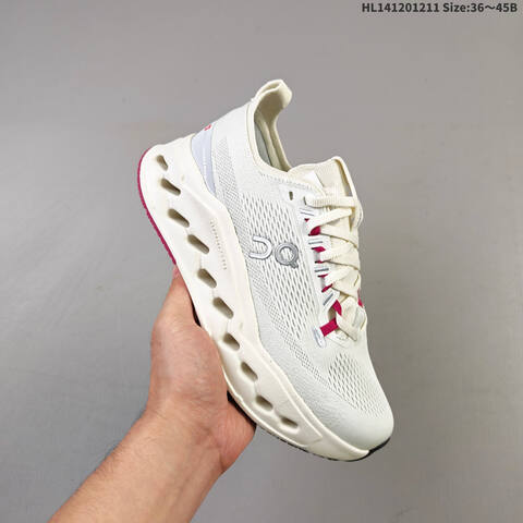 On Cloudsurfer Max Off White Magenta Grey EU 36-45 Running Shoe Running Sneakers - Unisex (BS-69747)