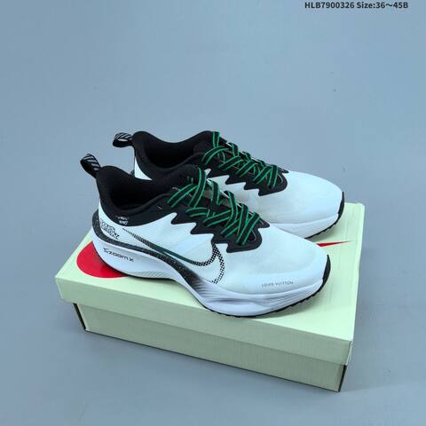 Nike ZoomX White Black Green Red EU 36-45 Running Shoe - Unisex (BS-61132)