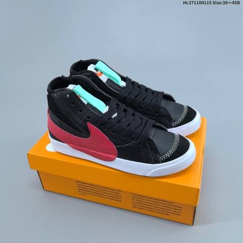 Nike Blazer Mid 77 Jumbo White Black Yellow EU 36-45 Skate Shoe - Unisex (BS-61982)
