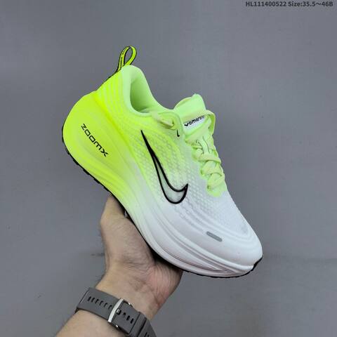 Nike Vomero Plus ReactX Air Zoom White Neon Yellow Black EU 35 5-46 Running Shoe - Unisex (BS-60217)