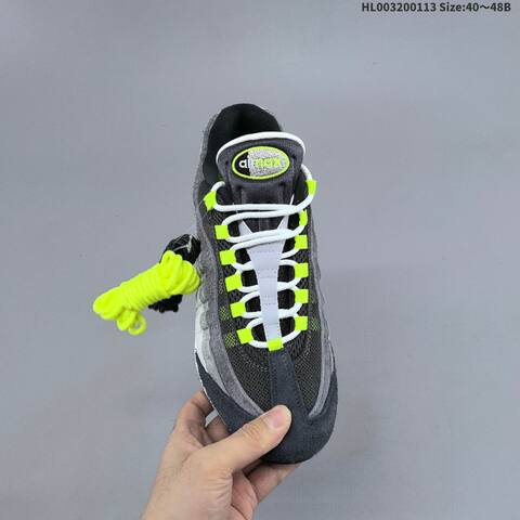 Nike Air Max 95 Big Bubble OG Reverse Neon Dark Grey Light Grey Neon Yellow White Black EU 40-48 Running Shoe - Men's (BS-62015)