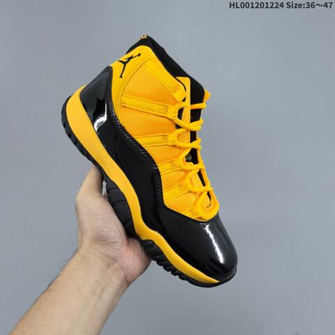 Air Jordan 11 Retro High Black Yellow AIR JORDAN 11 Aj11 Lifestyle (BS-67295)
