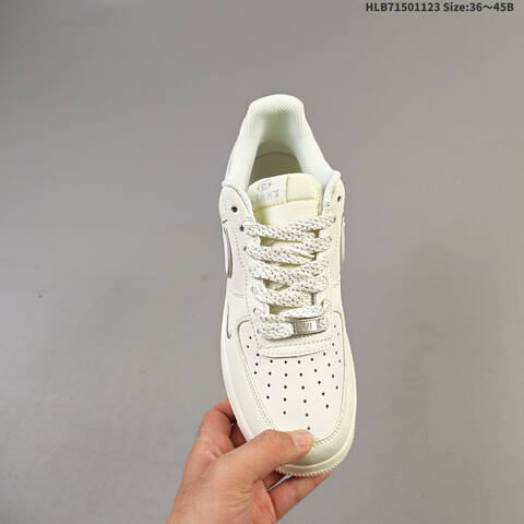 Nike Air Force 1 07 Low Cream White Silver EU 36-45 Sneaker - Unisex (BS-63211)