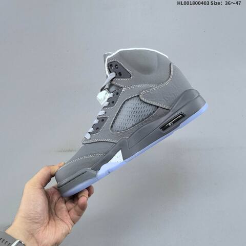 Air Jordan 5 Retro Wolf Grey Replica AIR JORDAN 5 Aj5 Lifestyle (BS-66345)