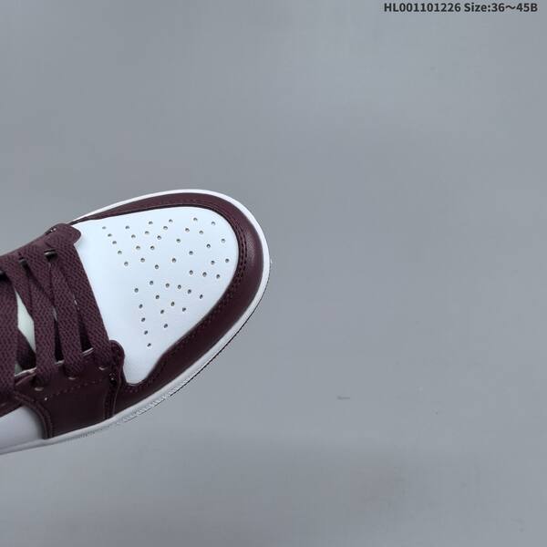 Jordan Air Jordan 1 Low white and team red / burgundy 36~45 casual