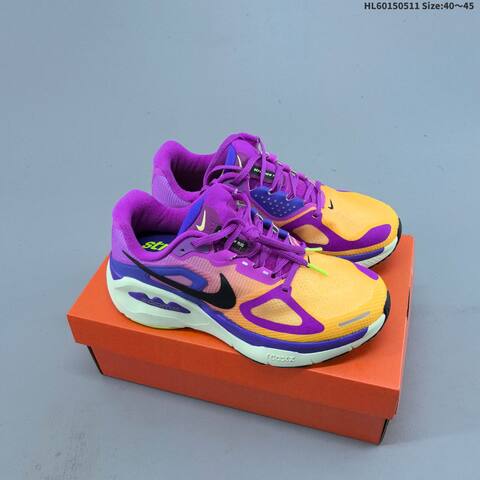 Nike Structure Plus ReactX Air Zoom Grey Black White Purple Orange EU 40-45 Running Shoe - Men's (BS-60413)