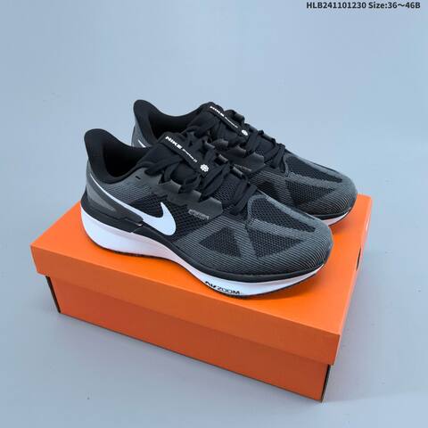 Nike Air Zoom Structure 25 Black White Olive EU 36-46 Running Shoe - Unisex (BS-62308)