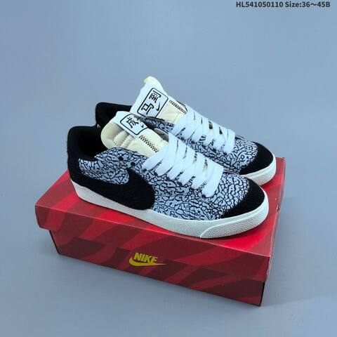 Nike Blazer Low 77 Jumbo White Red Cream EU 36-45 Skate Shoe - Unisex (BS-62094)