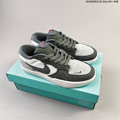 Nike SB Force 58 Dark Grey Light Grey White Red EU 36-45 Skate Shoe - Unisex (BS-63239)