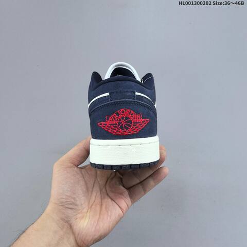 Air Jordan 1 Low Obsidian Suede AIR JORDAN 1 Aj1 Lifestyle (BS-66720)