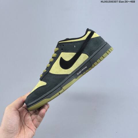 Nike SB Dunk Low Pro Supreme Black Olive Green EU 36-46 Skate Shoe - Unisex (BS-61454)