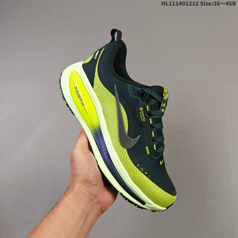 Nike Vomero 18 GTX ReactX Air Zoom Dark Green Neon Yellow Light Green EU 36-45 Running Shoe - Unisex (BS-62741)