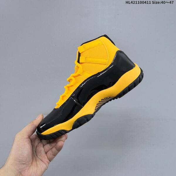 Jordan Air Jordan 11 Retro High black and yellow 40~47 basketball