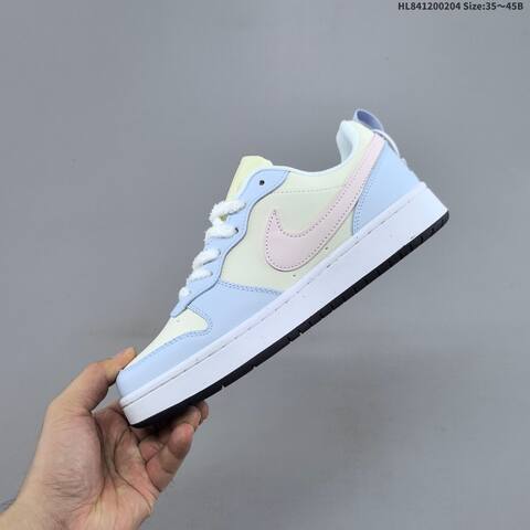 Nike Court Borough Low 2 Light Blue Cream White Pink EU 35-45 Skate Shoe - Unisex (BS-61535)