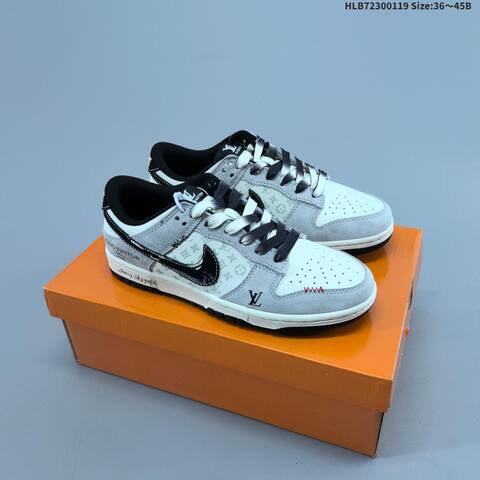Nike Dunk Low Off White Grey Red Black EU 36-45 Skate Shoe - Unisex (BS-61906)