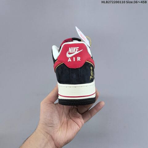 Nike Air Force 1 07 QW5288-132 White Black Red Gold EU 36-45 Sneaker - Unisex (BS-62090)