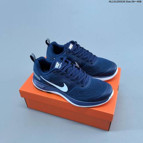 Nike Air Pegasus 30X Shield Lunarlon Navy Blue White Black EU 36-45 Running Shoe - Unisex (BS-61035)
