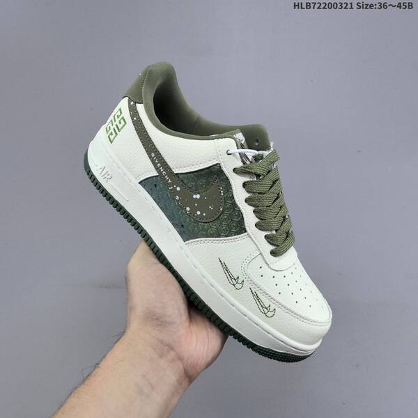Nike Air Force 1 07 LV8 SY1388-035 off white dark olive green white EU 36-45 skate shoe