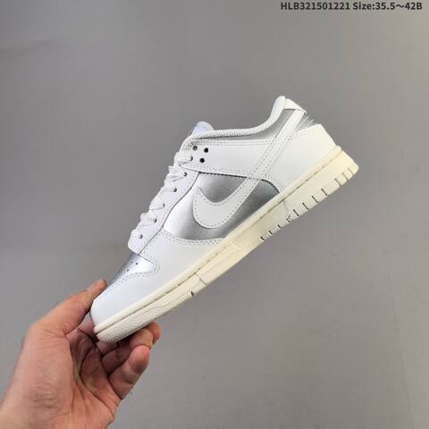 Nike Dunk Low White Silver Grey Sail EU 35 5-42 Skate Shoe - Unisex (BS-62525)